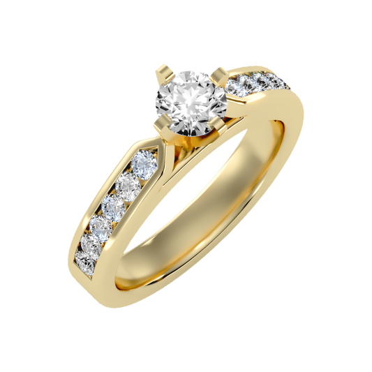 Noble Solitaire Ring-Color_Yellow-Gold