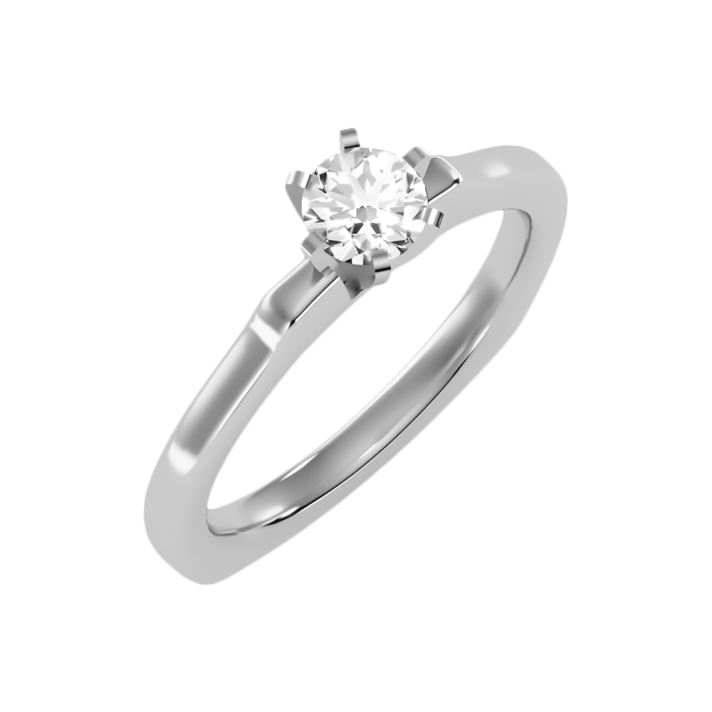 Lissome Solitaire Ring-Color_White-Gold