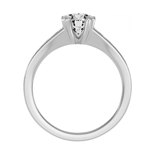 Bella Solitaire Ring-Color_White-Gold