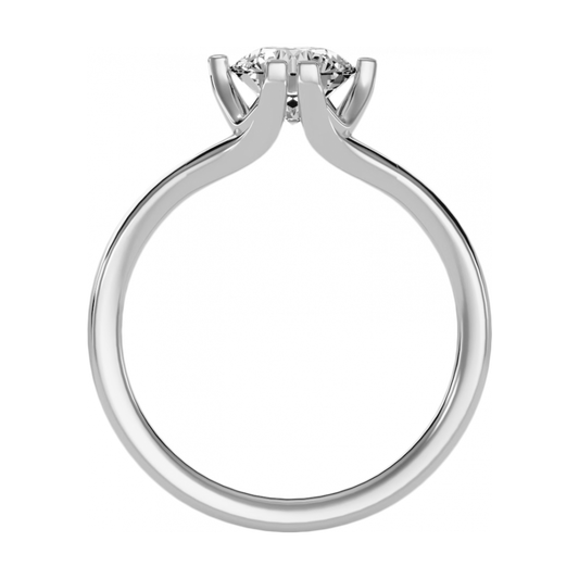 The Confident Single Stone Ring-Color_White-Gold