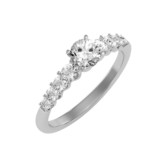 Imposing Solitaire Ring-Color_White-Gold