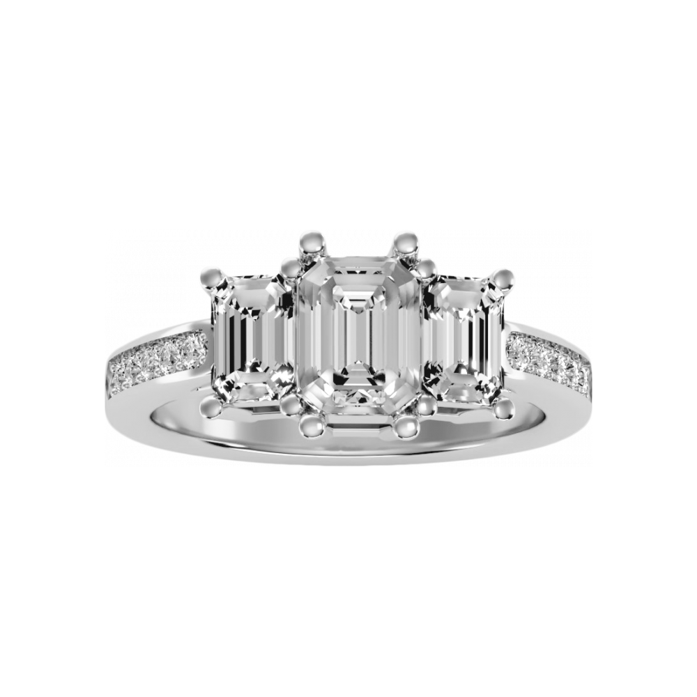 Mesmerizing Three Stone Ring 