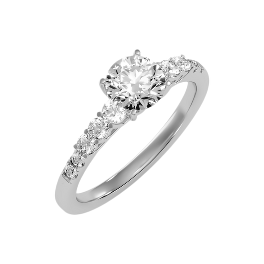 Hermosa Solitaire Ring-Color_White-Gold