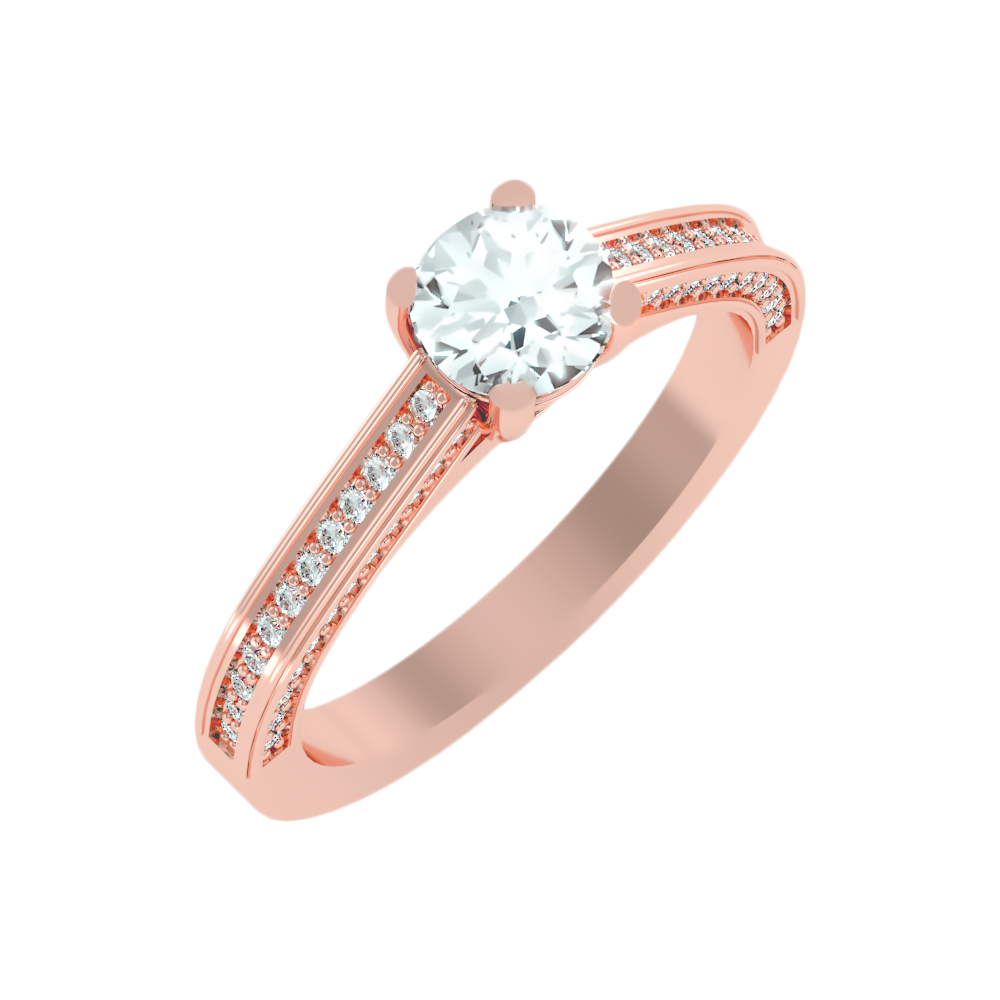 Caricia Solitaire Ring-Color_Rose-Gold