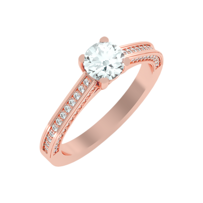 Caricia Solitaire Ring-Color_Rose-Gold