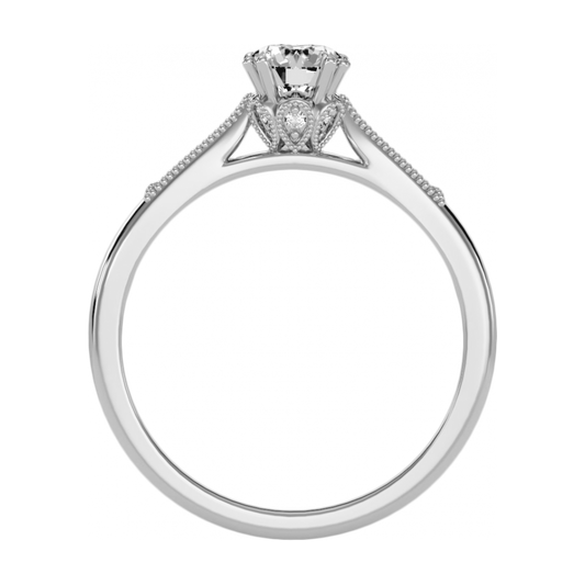 Flashy Solitaire Ring-Color_White-Gold