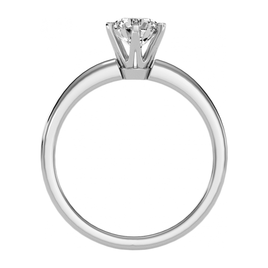 The Delightful Solitaire Ring-Color_White-Gold