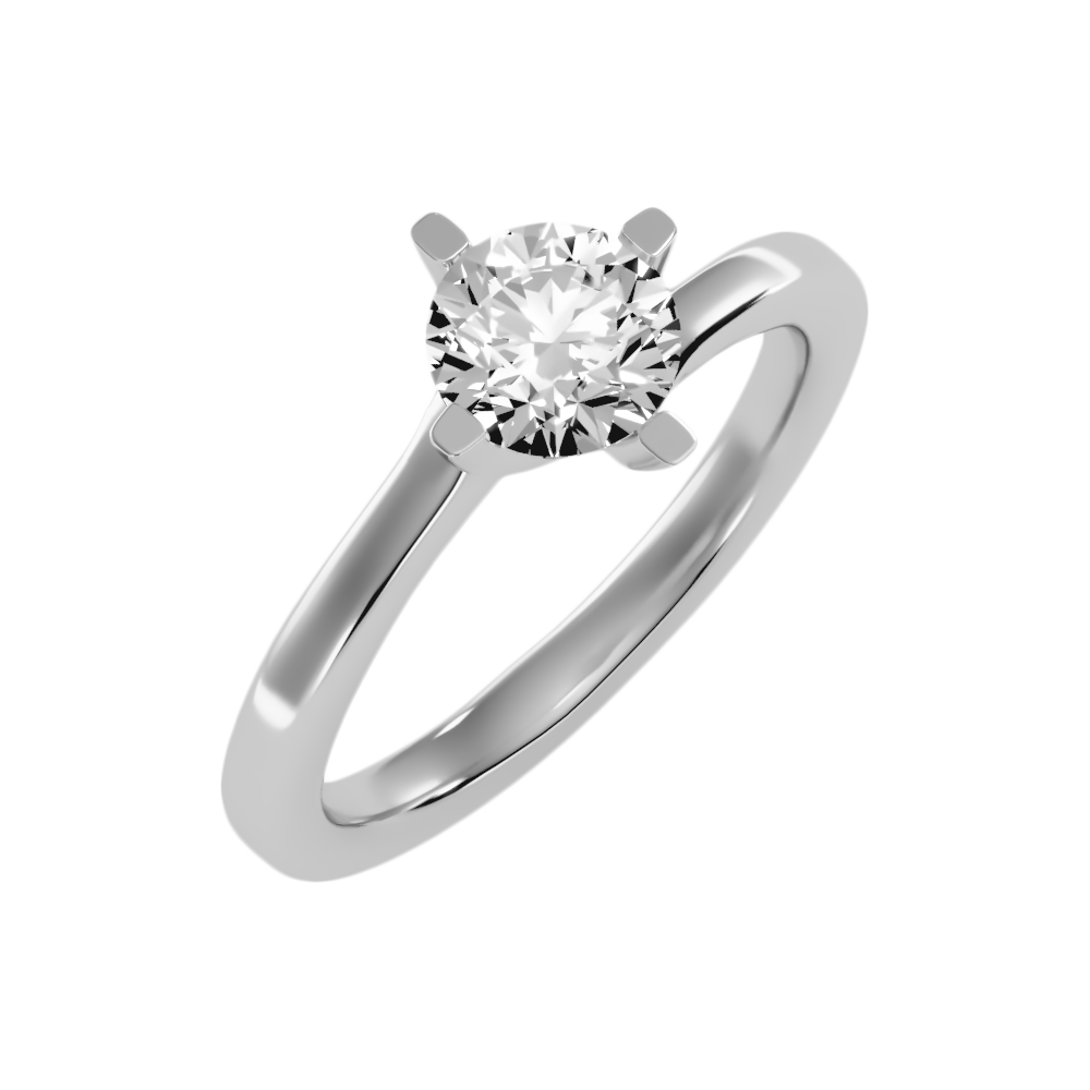 Lithe Solitaire Ring-Color_White-Gold