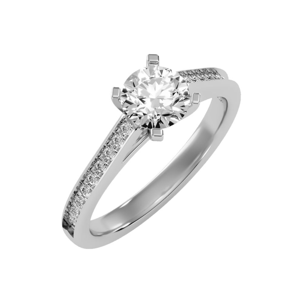 Adorable Solitaire Ring-Color_White-Gold