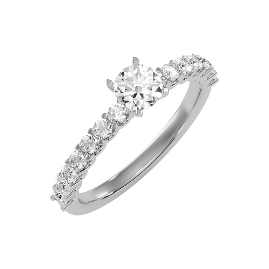 Electric Solitaire Ring-Color_White-Gold