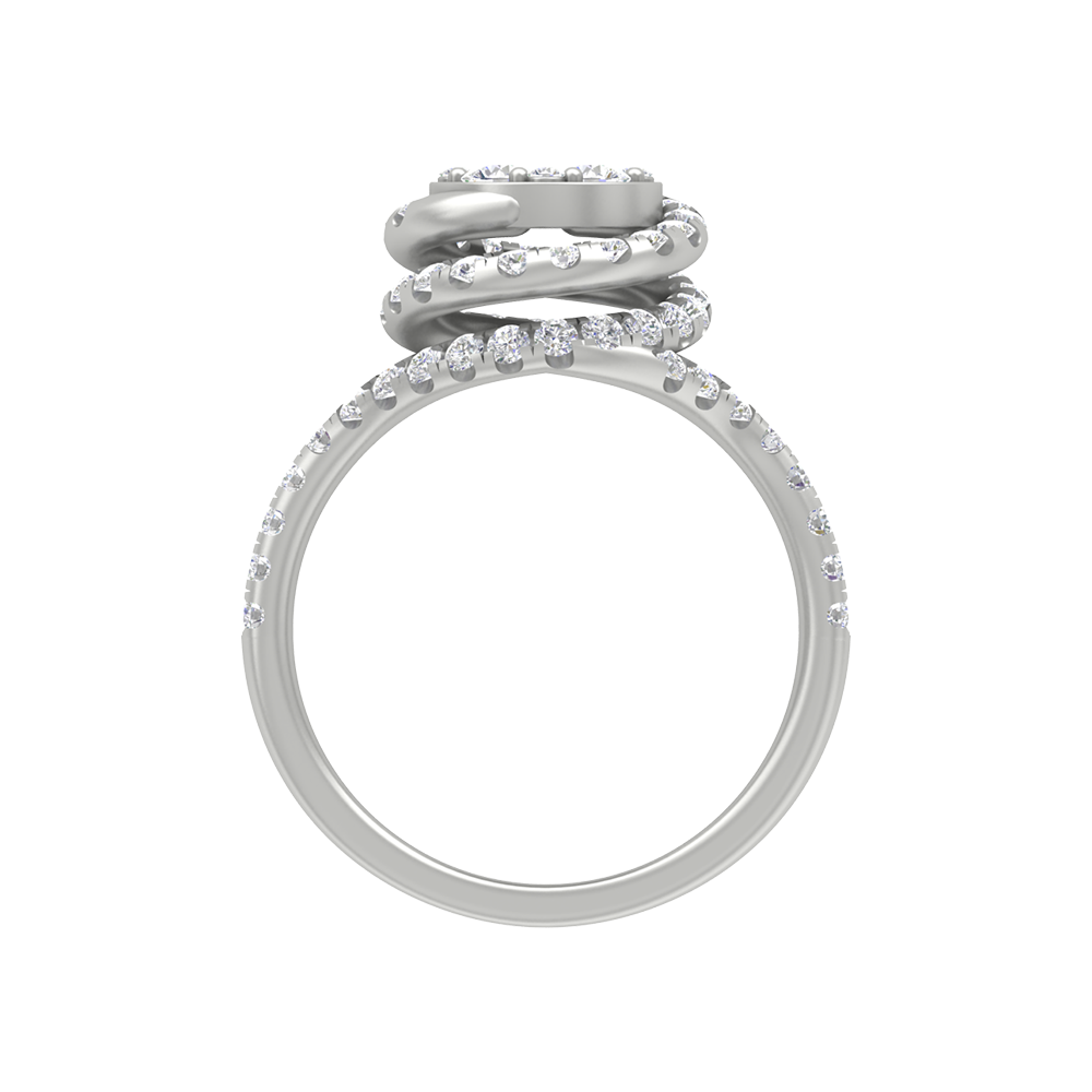 Twisting Oval Cocktail Ring