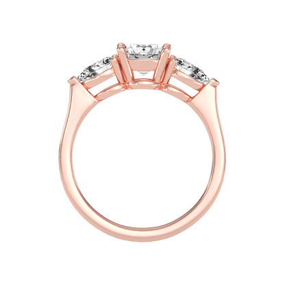 Shining Tri Stone Ring