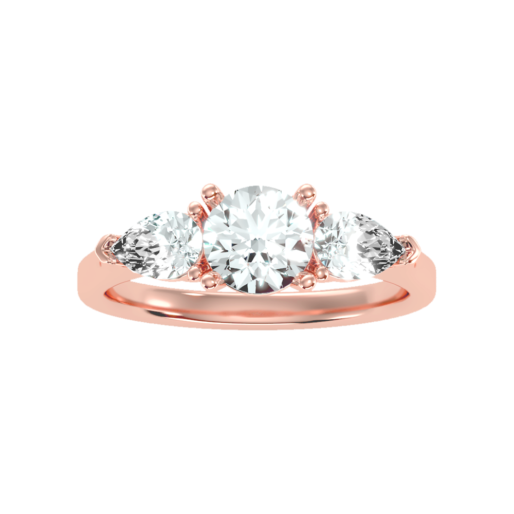 Shining Tri Stone Ring