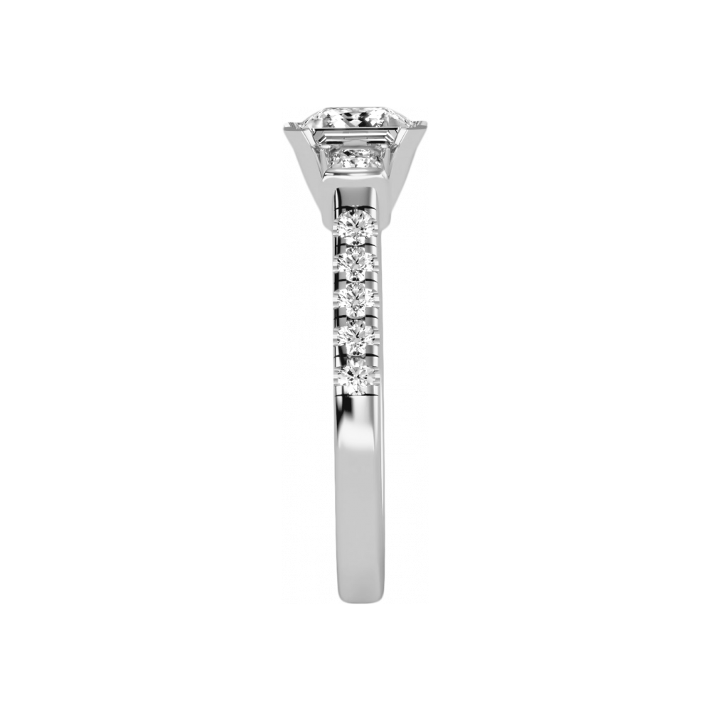 The Cutting-Edge Three Stone Ring