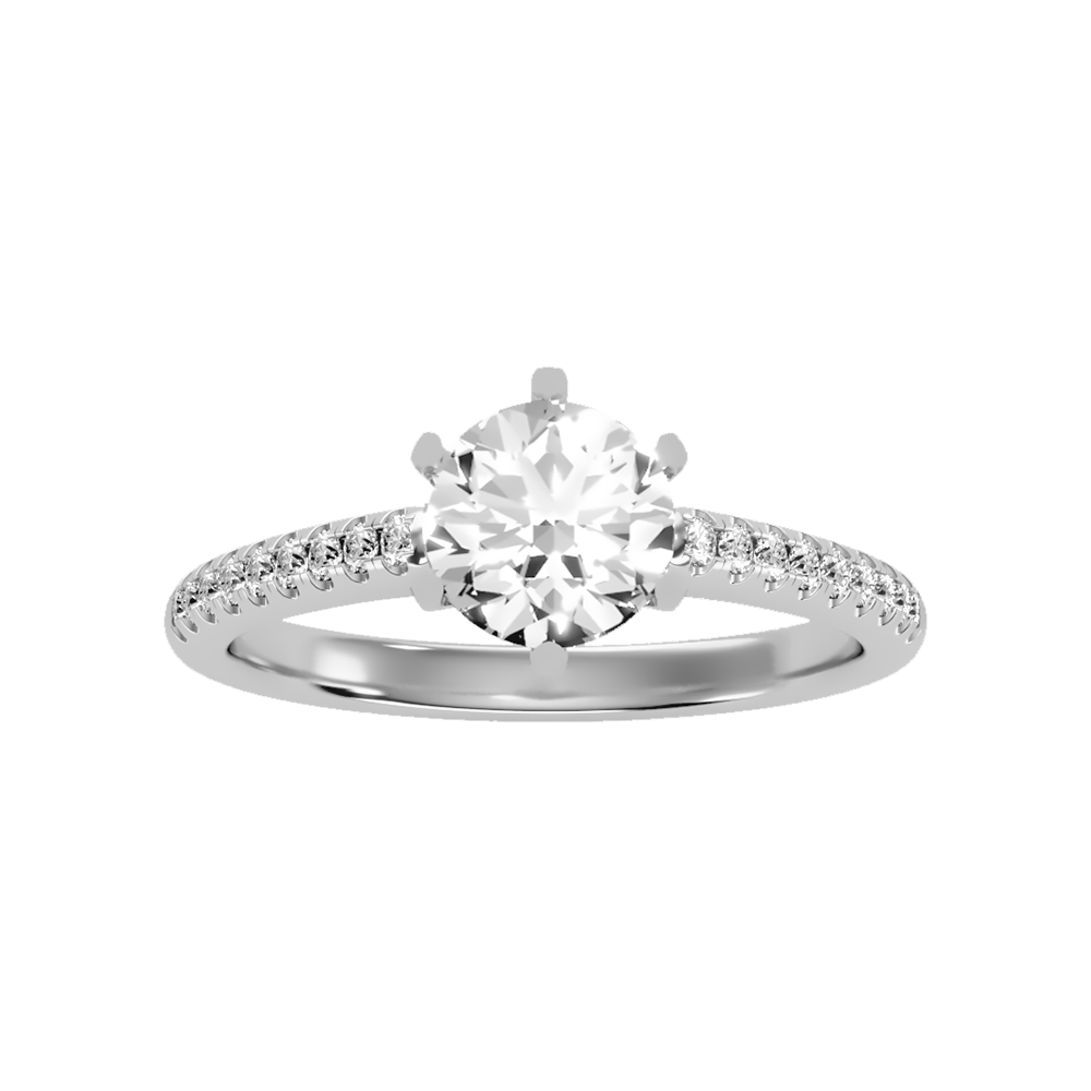 Courtly Solitaire Ring