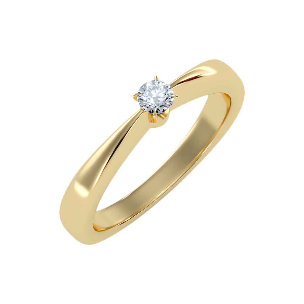 Ange Classic Solitaire Ring-Color_Yellow-Gold