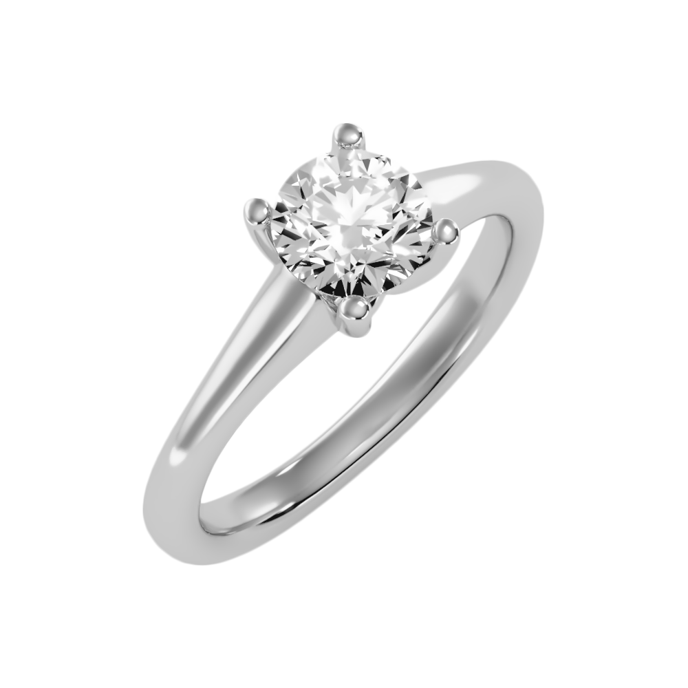 Calin Classic Solitaire Ring-Color_White-Gold