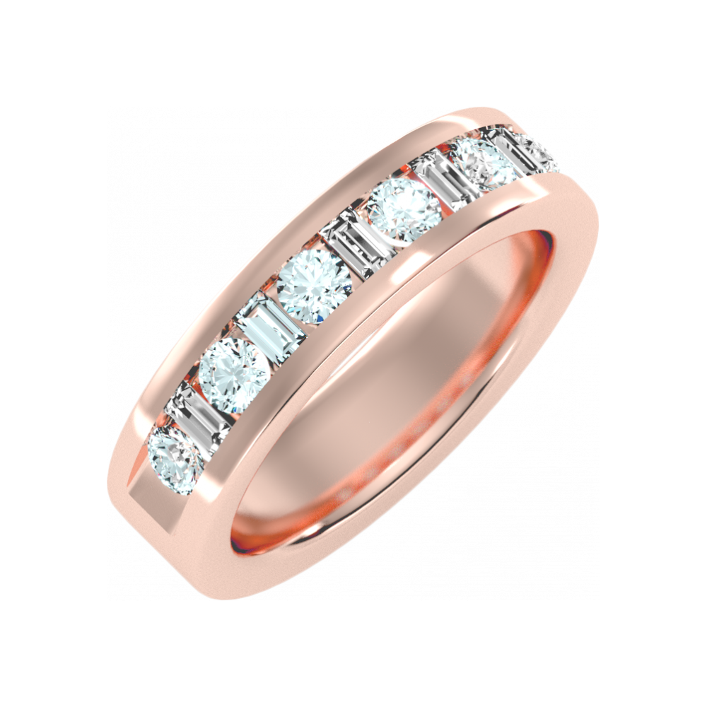 Light Hearted Half Eternity Ring
