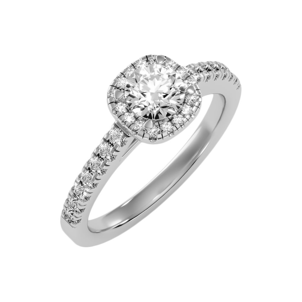 Bern Halo Diamond Engagement Ring