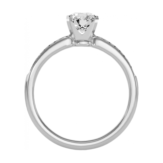 The Sweet Looking Solitaire Ring-Color_White-Gold
