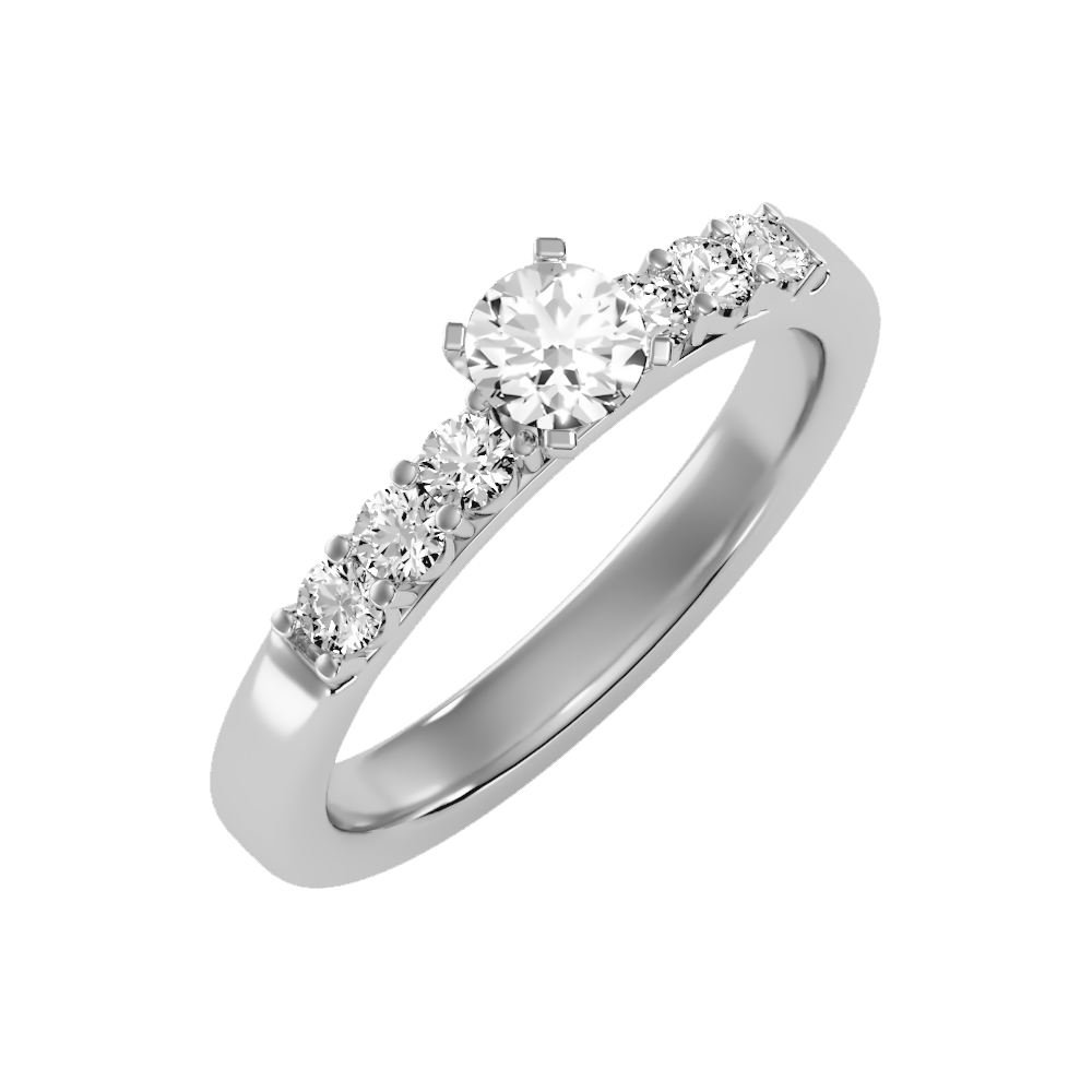 Elevated Solitaire Ring-Color_White-Gold