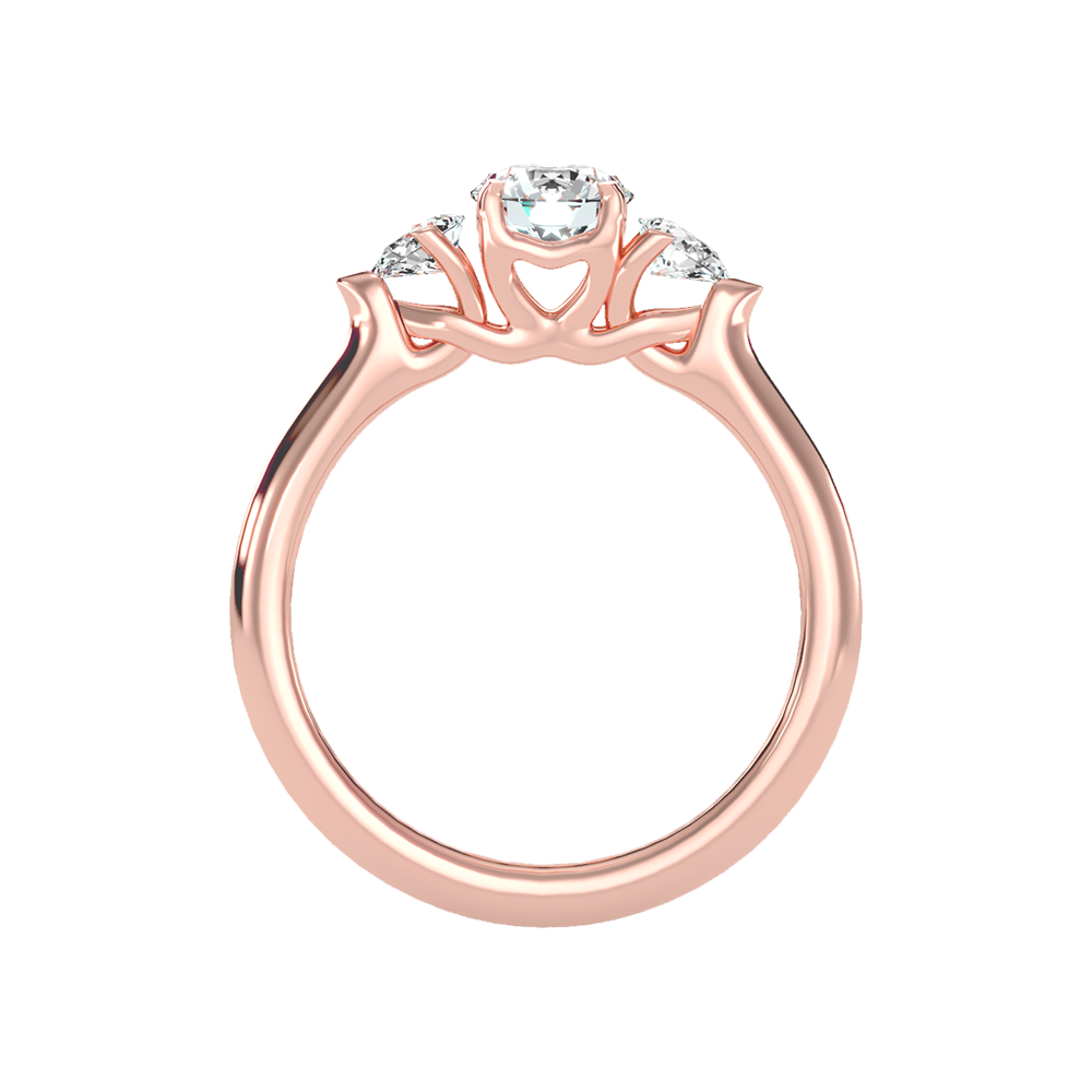 Blazing Tri Stone Ring