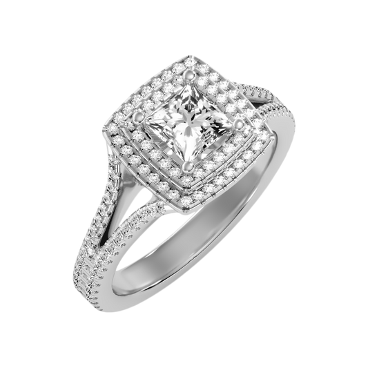 Beautiful Solitaire Ring-Color_White-Gold