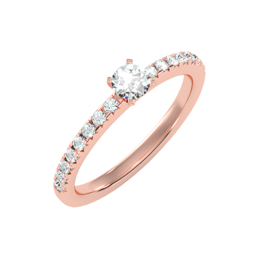 Eccentric Solitaire Ring-Color_Rose-Gold