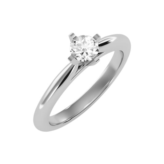 Mellifluous Solitaire Ring-Color_White-Gold