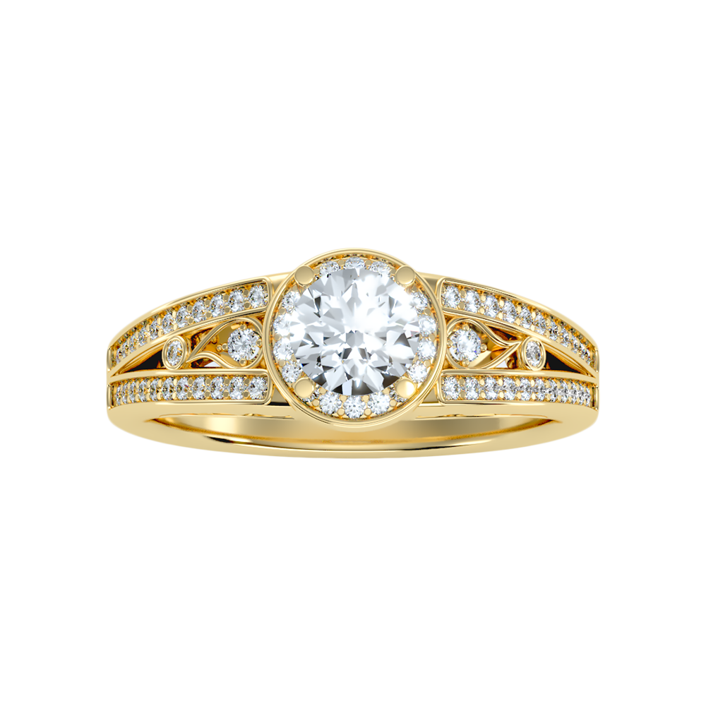 Ecstatic Halo Diamond Ring