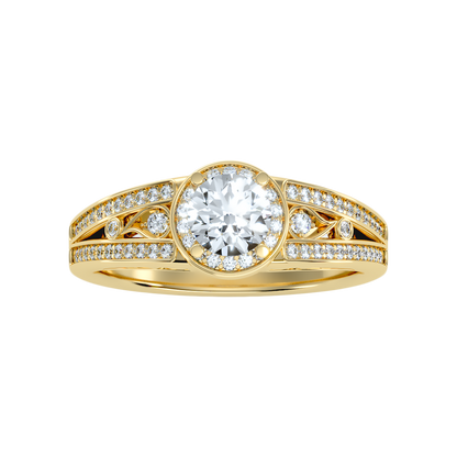 Ecstatic Halo Diamond Ring