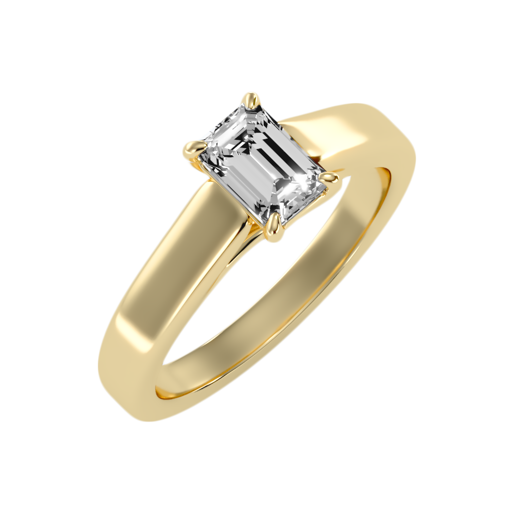 Etoile Emerald Solitaire Ring-Color_Yellow-Gold