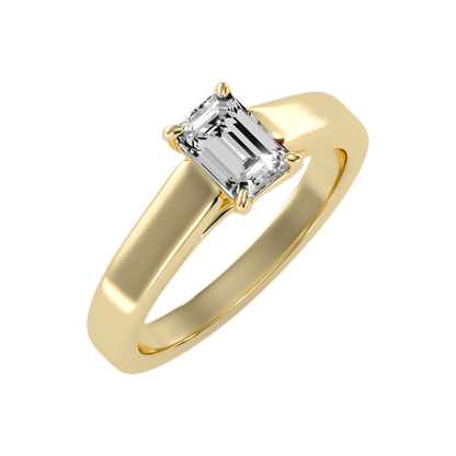 Etoile Emerald Solitaire Ring-Color_Yellow-Gold