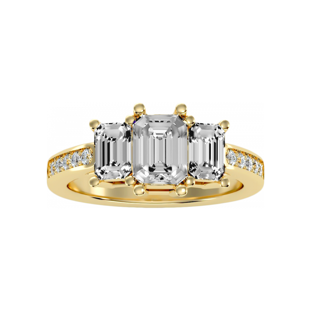 Mesmerizing Three Stone Ring 