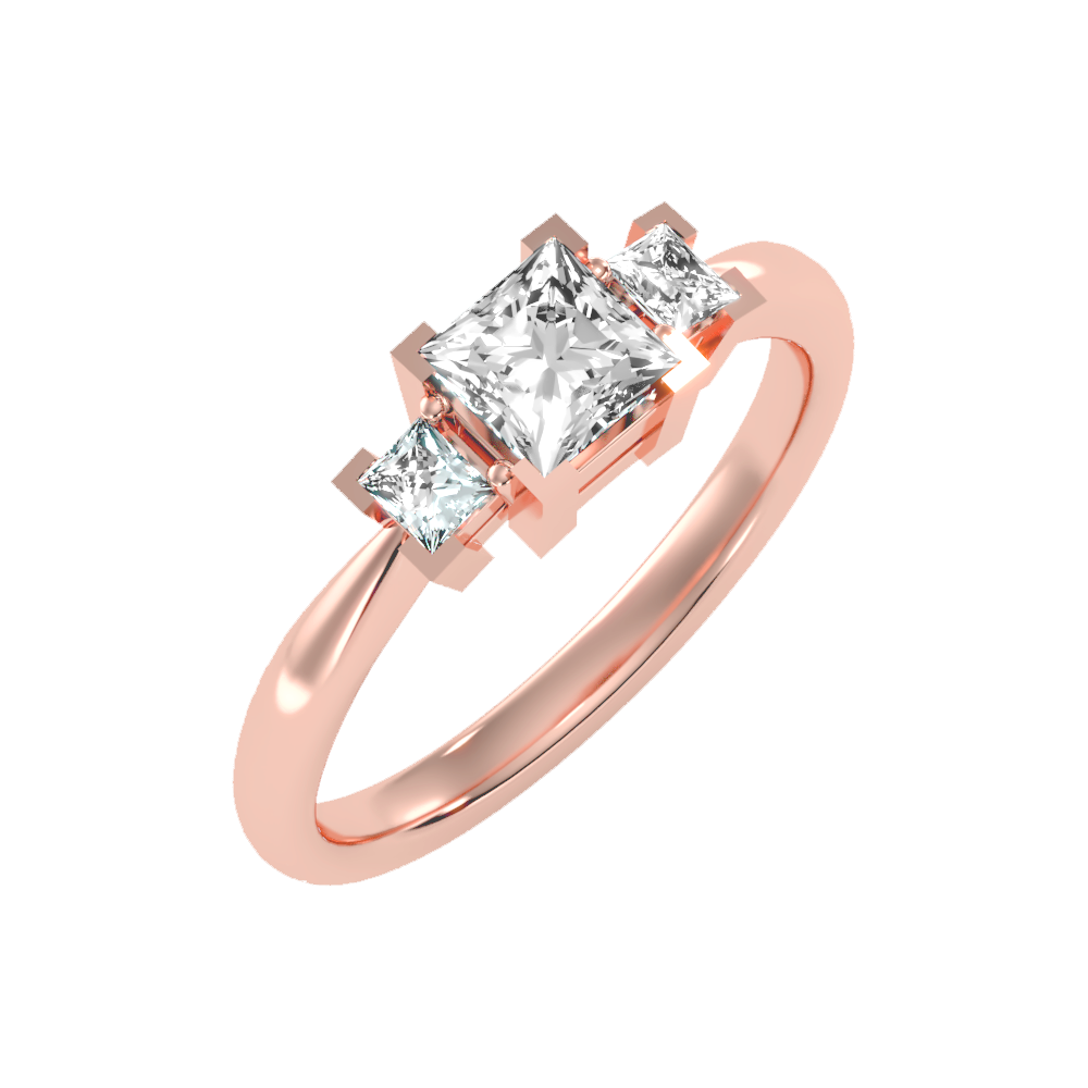 Flashing Tri Stone Ring