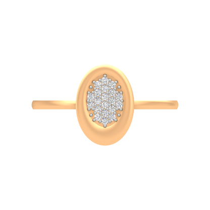 Oval Studded With Diamonds