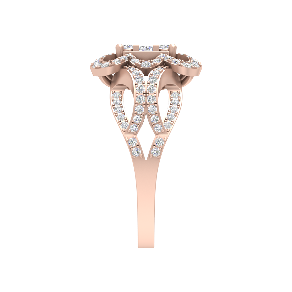 Zig - Zag Squamous Cocktail Ring