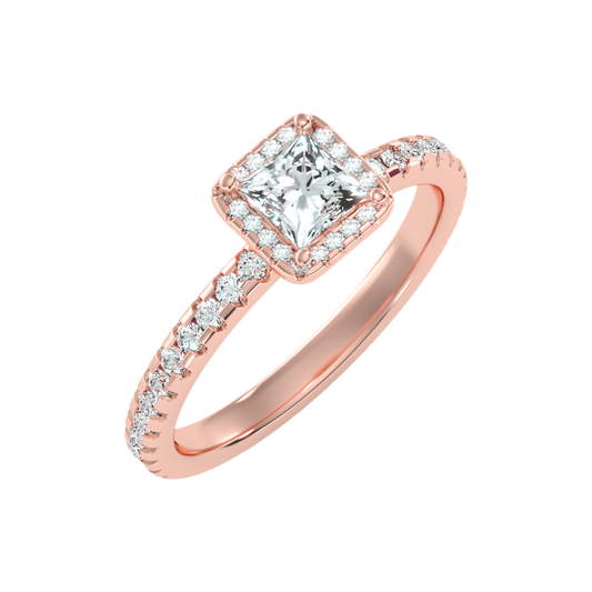 Simple Solitaire Ring-Color_Rose-Gold