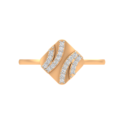 A Designer Diamond Square Ring