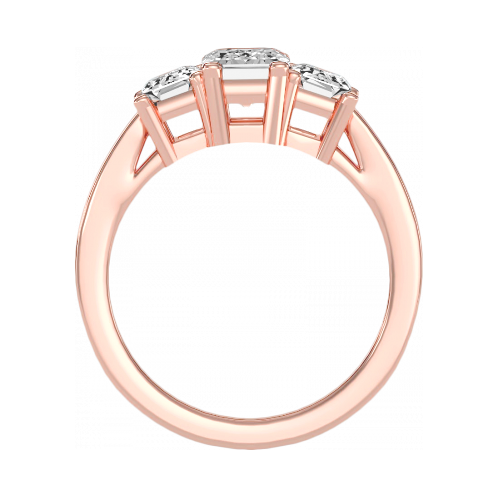 Mesmerizing Three Stone Ring -Color_Rose-Gold