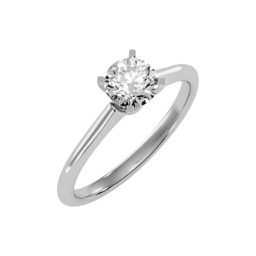 Duox Classic Solitaire Ring-Color_White-Gold