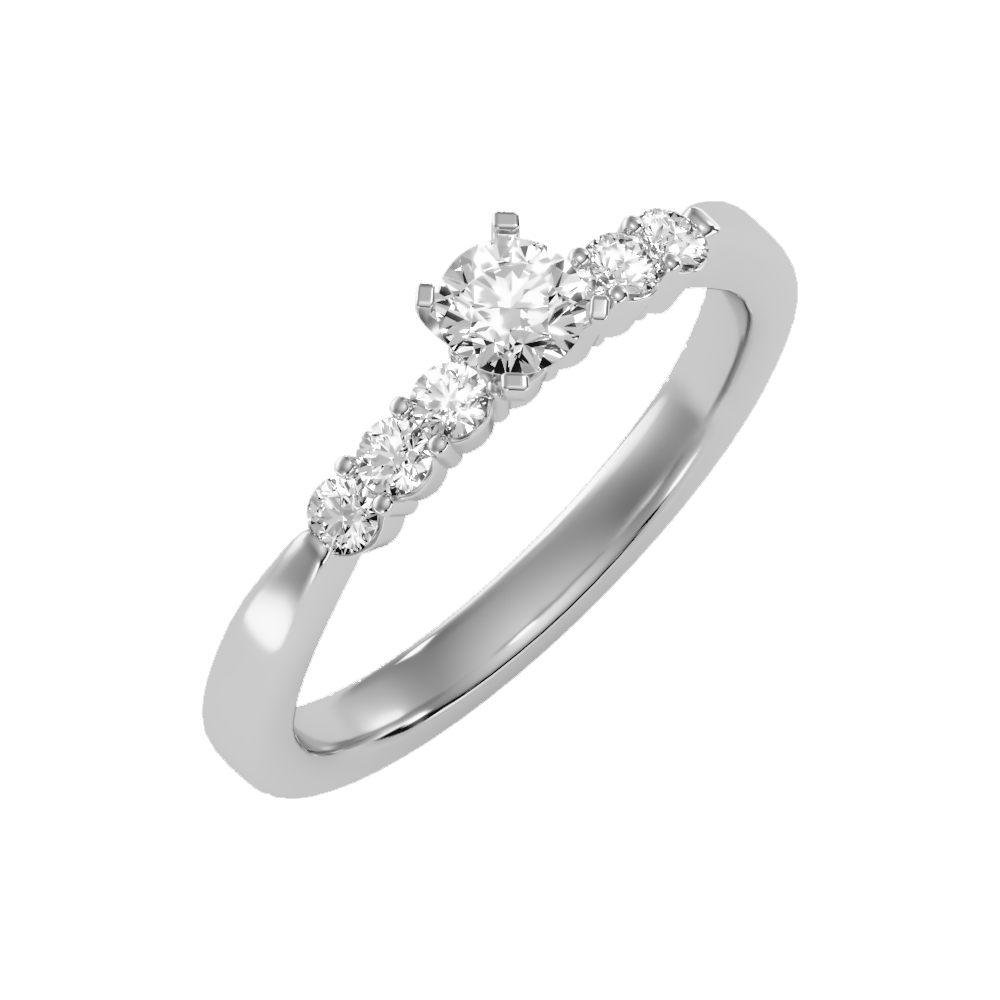 Charming Solitaire Ring-Color_White-Gold