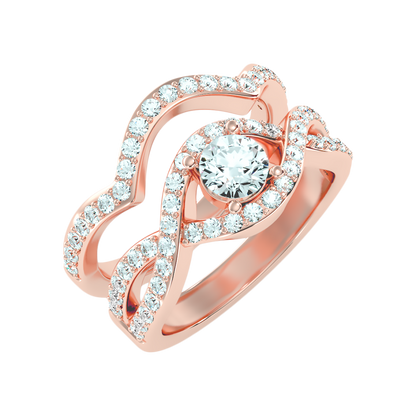 Tinkling Bridal Ring Set-Color_Rose-Gold