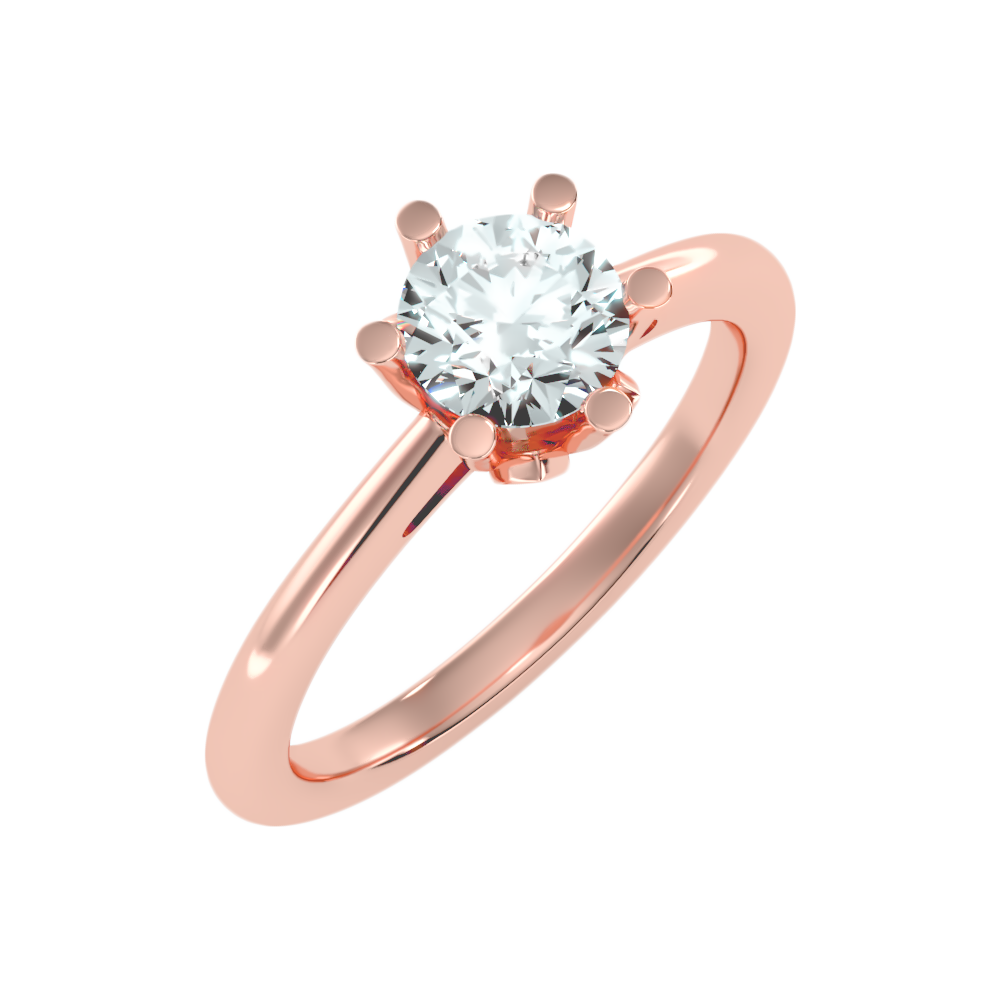 Floraison Classic Solitaire Ring-Color_Rose-Gold