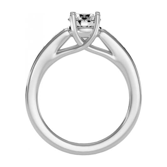 Fancy Single Stone Ring-Color_White-Gold