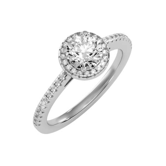 Jene Classic Halo Diamond Engagement Ring