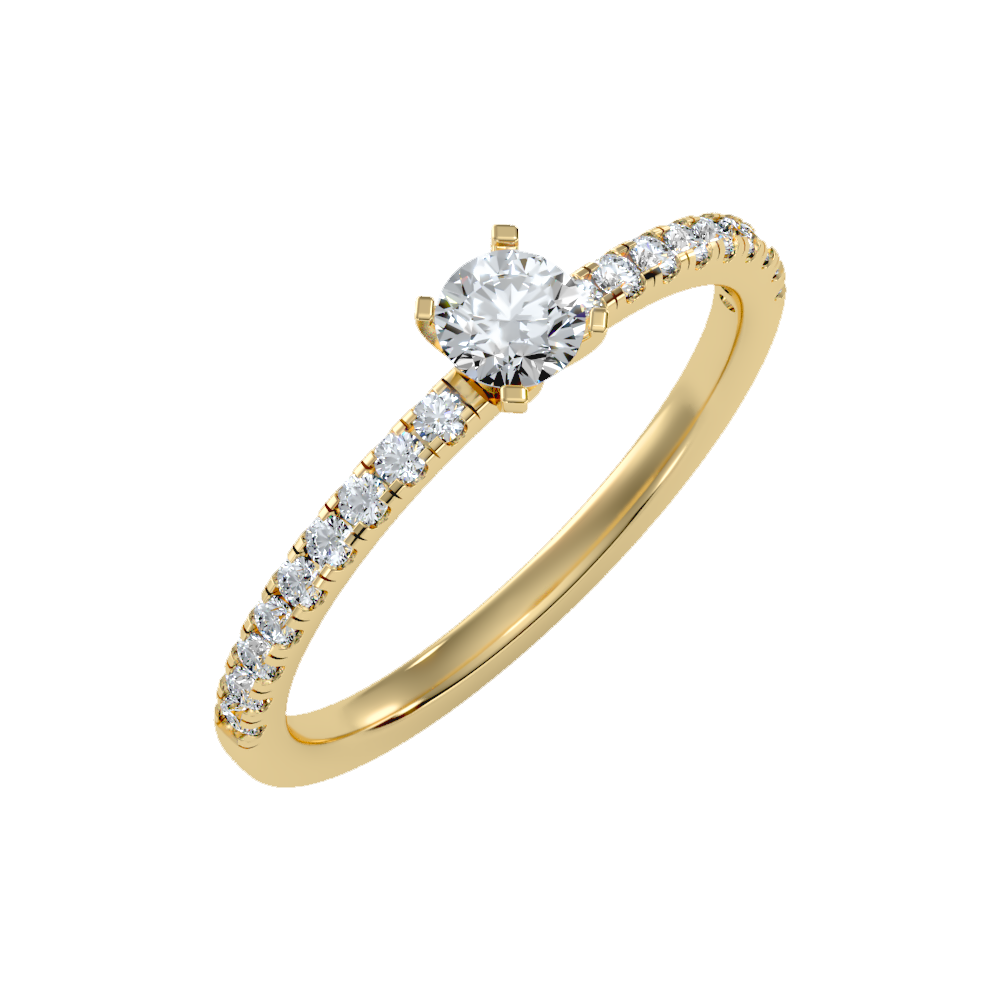 Sparkle Solitaire Ring-Color_Yellow-Gold