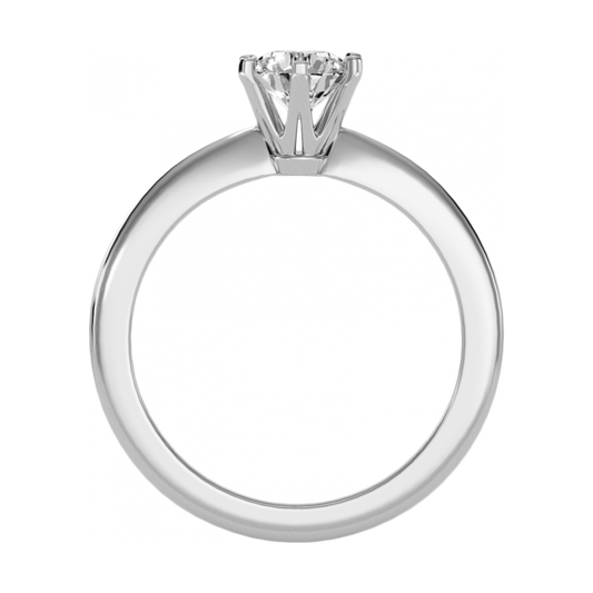 Efficient Solitaire Ring-Color_White-Gold