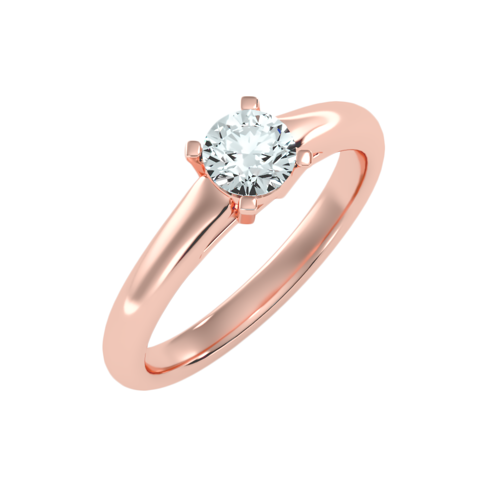 Vello Classic Solitaire Ring-Color_Rose-Gold