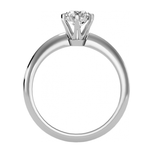 Designer Solitaire Ring-Color_White-Gold